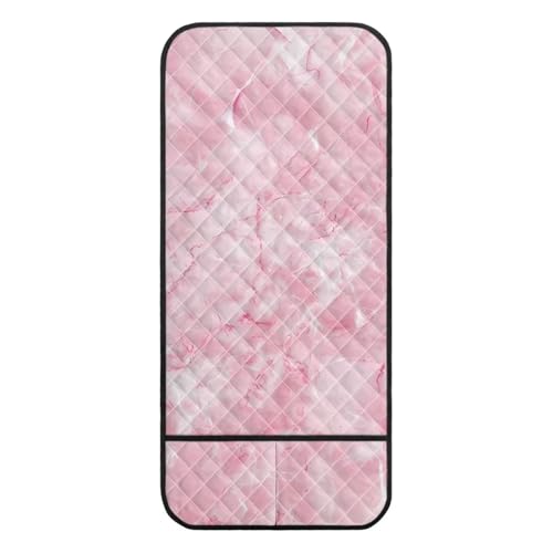 Pink Marble Print Sofa Armrest Slipcovers, Non-Slip Diamond Pattern Furniture Protector, Arm Covers for Recliner with Side Storage Pocket for Magazine, Tablet, Phone, iPad - color: Pink Marble