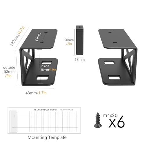 Under Desk Laptop/Mini PC Storage Mount,CPU Holder,Compatible with Dell OptiPlex,Mac Book,Mac mini and More.
