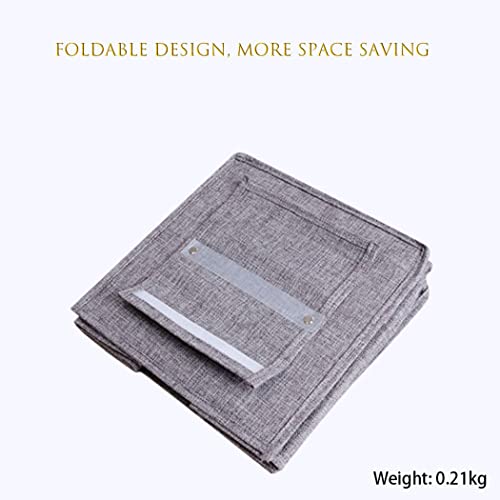 Tinyuet Hanging Closet Organizer, 4-Shelf Collapsible Hanging Closet Shelves, Hanging Organizer for Closet & RV, 31.5" H X 10.6" W X 10.6" D - Gray
