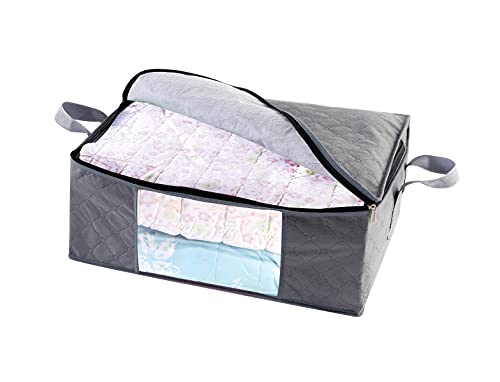 Storage Bins Storage Bags Closet Organizers Sweater Storage Clothes Storage Containers, 3pc Pack, Gray (G01) - color: Gray