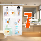Mesh Shower Caddy Hanging, 7 Pockets Hanging Bathroom Organizer with Quick Dry Mesh, Portable, Can Store Soap, Loofah Shampoo and Cruise Ship Essentials, 17 Inch by 26 Inch, White, 2 Pack