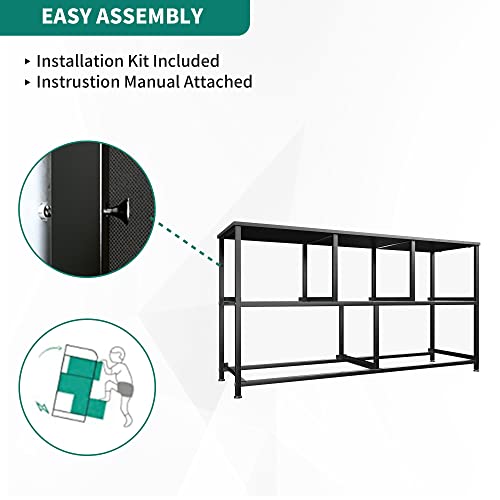 YITAHOME Dresser with 5 Drawers - Fabric Storage Tower, Organizer Unit for Bedroom, Living Room, Closets - Sturdy Steel Frame, Wooden Top - color: Cool Black Wood Grain, style: 5-Drawer