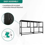 YITAHOME Dresser with 5 Drawers - Fabric Storage Tower, Organizer Unit for Bedroom, Living Room, Closets - Sturdy Steel Frame, Wooden Top - color: Cool Black Wood Grain, style: 5-Drawer