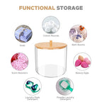 JYPS Large Capacity Laundry Pods Container with Bamboo Lid, Clear Acrylic Powder Detergent Containers for Pods, Scent Boosters & Powder, Laundry Room Organization decor, Airtight Storage Jars - size: 1-Pack
