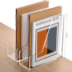 SANRUI 2-Pack Acrylic Magazine File Holder Desk Organizer Magazine Rack, Clear, Vertical File Sorter Holders, 9.45" D x 3.54" W x 10.24" H - style: Modern