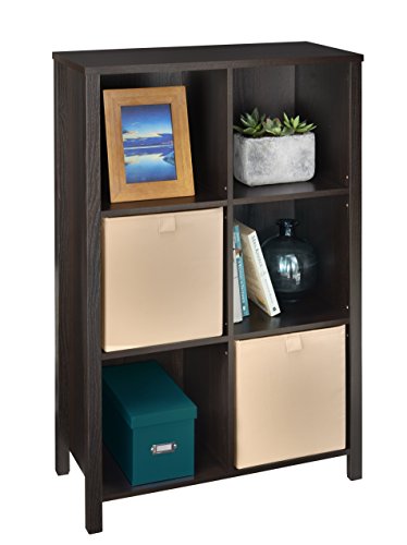 ClosetMaid 16055 Premium Adjustable 6-Cube Organizer, Black Walnut - color: Black Walnut, size: 6-Cube
