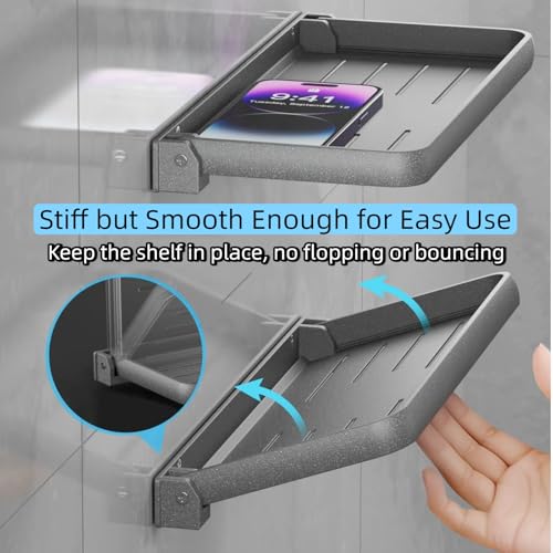 RV Aluminum Foldable Shelf - Wall-Mounted Folding RV Shelves - Compact Camper Trailer Accessories & Space-Saver 12.2x5.5 Inch - size: 1 Pack
