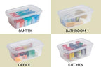 Rubbermaid Cleverstore 6 Qt Clear Storage Bins with Lids, 12-Pack, Stackable, BPA-Free, Made in USA - size: 6 Qt - 12 Pack