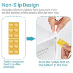 Vtopmart 2 Pack Stackable Storage Drawers, Plastic Organizers Bins for Baby Bottles, Skincare, Beauty Supplies, Ideal for Vanity, Bathroom, Kitchen Countertop, Cabinet Orga - style: 2pack High White