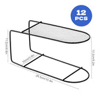 CODOHI12 Pack Metal Shoe Slot Organizer for Closet, Double-Layer Shoes Holder Stacker Iron Storage Rack Display Stand for Closet Entryway Space Saver Organization, Black