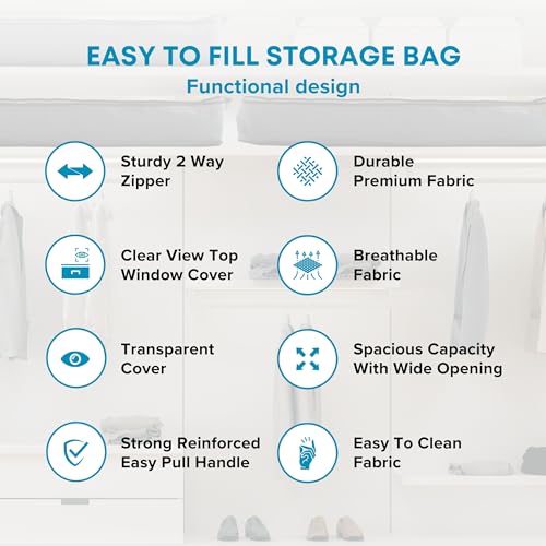 NeatNestly SmartCube Under Bed Storage Bags - 3 Pack Large 39" x 18" x 6" Gray Containers with Reinforced Handles, Foldable Underbed Storage Organizer for Clothing, Blankets & Shoes