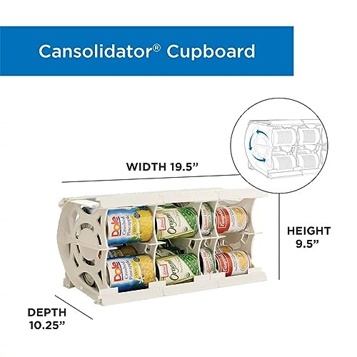 Shelf Reliance Cansolidator Cupboard - 2-Pack Can Organizer for Pantry, Stackable Soda Can Storage for Kitchen, Holds 20 Cans of Food or Soda - size: 2 Pack, style: 20 Soup Can