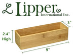 Lipper International 8381 Bamboo Wood Stacking Drawer Organizer Box, 9" x 3" - size: Extra Small, 9" x 3"