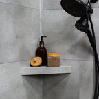 Palisade Vinyl Waterproof Corner Shower Shelf in Frost Nickel - color: Frost Nickel