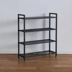 Heavy Duty 4-Tier Shoe Rack Metal Shoe Storage Shelf for 12 Pairs of Shoes Entryway Durable Shelf Easy to Assemble