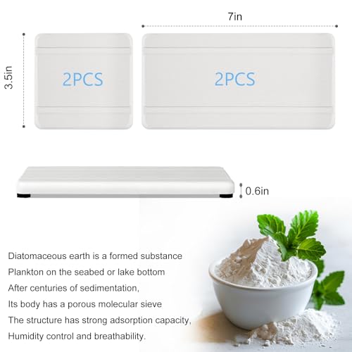 4PCS Stone Drying Trays for Bathroom Sink, Water Absorbing Stone Tray, Water Absorbent Diatomaceous Earth Tray and Coaster, Diatomite Soap Dish, Drying Stones Soap Trays for Kitchen Counter - color: White 2stripes