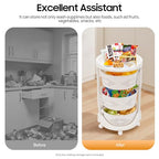 5 Tier Kitchen Storage Cart Multi-Layer Storage Basket with Wheels Fruit Vegetable Storage Shelves Racks Rolling Storage Cart for Kitchen Living Room Bedroom (3 Tier) - size: 3 Tier
