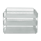 Safco Onyx Desktop Organizer, 3-Tier Paper Tray, Durable Steel Mesh Construction,Silver - color: Silver