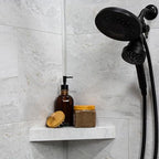 Palisade Vinyl Waterproof Corner Shower Shelf in Polar Frost - color: Polar Frost