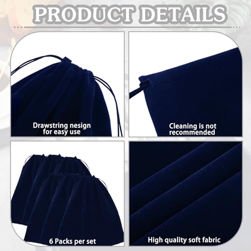 Ferraycle Silver Storage Bags Oversized 24 x 32 Inch Zipper Anti Tarnish Cloth Bag for Silver Storage, Tray, Jewelry, Flatware, Vase, Polishing,Tarnish Cleaning(Navy) - color: Navy