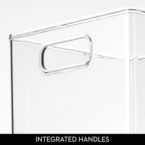 iDesign Pantry Storage Bin with Handles for Kitchen Cabinets or Fridge - Clear - Made in USA - style: Pack of 1