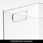 iDesign Pantry Storage Bin with Handles for Kitchen Cabinets or Fridge - Clear - Made in USA - style: Pack of 1