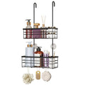 HapiRm Hanging Shower Caddy Organizer - No Drilling Shower Organizer with Hooks, Rustproof & Waterproof 304 Stainless Steel Bathroom Shelves - Black - color: Black