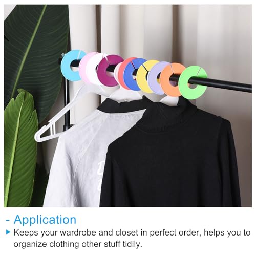 PATIKIL Clothes Dividers, 24 Pack Clothing Rack Size Dividers Blank Labels Sorting Round Separator for Closet, White - color: White