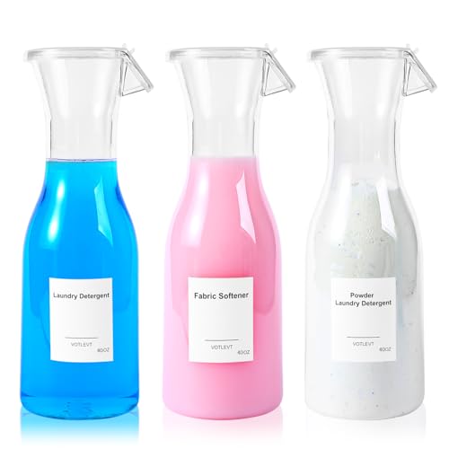 40OZ Laundry Detergent Dispenser, Laundry Soap Dispenser, Fabric Softener Dispenser, Liquid Laundry Detergent Holder Container Organizer, Laundry Room Organization and Storage, 3 Pack - color: 3pack