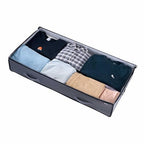 VEVOR Under Bed Storage with Clear Lids, 39.2 x 19.7 x 7.1 Inch, 90L Large Underbed Clothes Storage Containers, Low Profile Under Bed Drawer Shoe Organizer Bins Box for Blanket Shoe Bedroom, 4 Pack