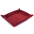 Londo Genuine Leather Tray Organizer - Practical Lightweight Water Resistant Computer Table Desk Storage Box for Wallets, Watches, Keys, Coins, Cell Phones and Office Equipment - color: Red