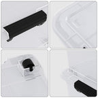 20 Quart Plastic Under Bed Storage Box, Stackable Nestable Organizer Bin with Wheels, Multi-Purpose Closet Organizer Storage Containers (3 Pack) - size: 20 Quart