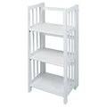 Casual Home 3-Shelf Folding Bookcase, 14" Wide, White - color: White