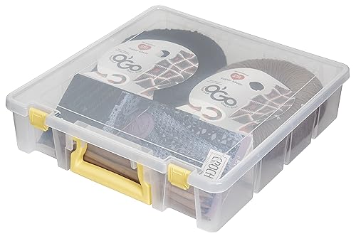 ArtBin 6955JY Super Satchel with Yellow Latches and Handle - color: Yellow, size: 1 Pack