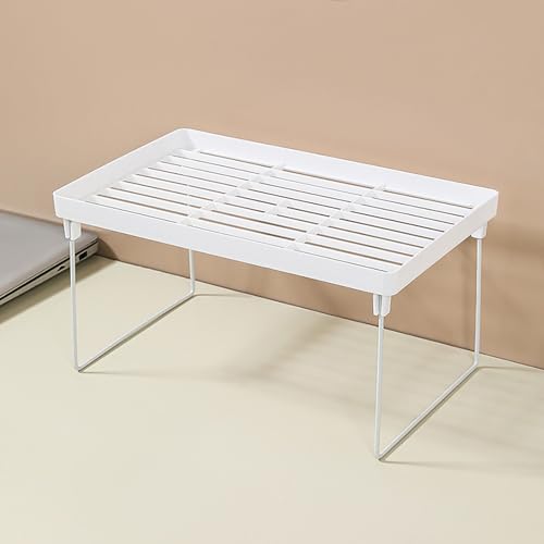 2 Pack Storage Rack, White Leakage Shelf for Placing Cups, Tissue, Seasoning (large)