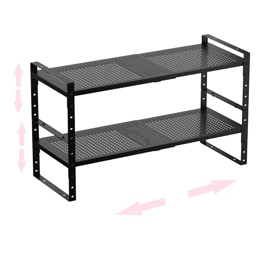 Multi-Functional Metal Shoe Rack, Space-Saving, Perfect for Entryway, Closet, Bathroom, etc. - Sturdy and Durable, High Weight Capacity（2PACKS/Black/Large - color: 2packs/Black, size: Large