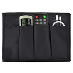 CM Sofa Armrest Organizer Couch Arm Chair Caddy Sofa Covers Remote Control Holder Magazine Notebook Storage Bag with 5 Pockets for Home Office Recliners Storage