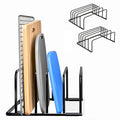 Kitchen Cutting Board Organizer Rack, 5-Slot Storage Holder for Boards, Bakeware, Cookie Sheets (2pc Black) - color: 2pc Black