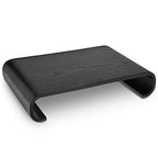 Navaris Wood Monitor Stand Riser - Computer Desk Organizer Desktop Dock Wooden Mount Display for PC TV Screen Notebook Laptop - Oak with Black Stain - style: oakwood black