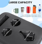 Back Seat Cup Holder for Car, PU Leather Couch Sofa Bed Boat Cup Holder Tray, Organizer for Trucks, Minivans, SUVs, RVs, Vehicles, Holds Drinks, Remote, Snacks, with Side Pockets - color: Side Pockets