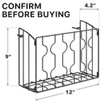 Simple Houseware Wall Door Mount Kitchen Wrap Organizer Rack, Black - color: Black