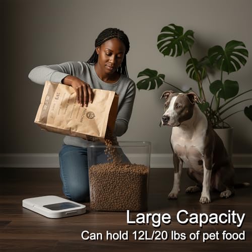 LivLab Mker Dog Food Storage Container - 6L/6KG/10LBS Pet Food Storage Containers With Lids & Scooper, BPA Free Airtight Storage Containers Store Dry Food For Kitchen Pantry - color: 6KG-White-2