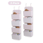 Delta Children GAP babyGap 2-Pack Over the Door Storage Organizer with 4 Pockets, Pink - color: Pink