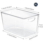 theaoo Clear Storage Bins with Lids Stackable - XLarge Plastic Containers for Pantry Organization and Storage - Perfect for kitchen,Fridge,Laundry Room,Bathroom,Garage,Closet,Cabinet Organizer -6 Pack - size: XL (Pack of 6)