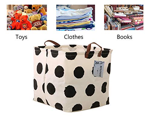 Square Canvas Toy Storage Bins Basket with Handle Collapsible Toy Organizer for Nursery Storage, Kid's Toy & Laundry, Gift Baskets(Round) - color: Round