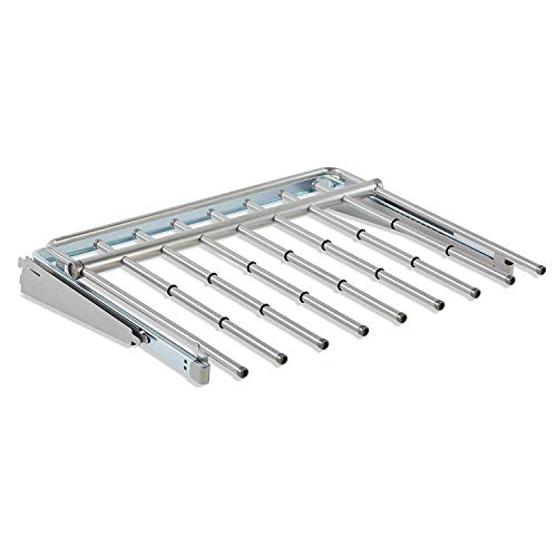 Rubbermaid Configurations Pants Rack Titanium Holds 7 Pairs of Pants Non-Slip Closet Organization and Storage