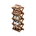 Shoe Rack - Foldable Vertical Shoe Rack for Entryway,Durable and Easy to Assemble,Applicable to Home Entrance, Closet and Bedroom (Tawny-5 Layers) - color: Tawny-5 Layers