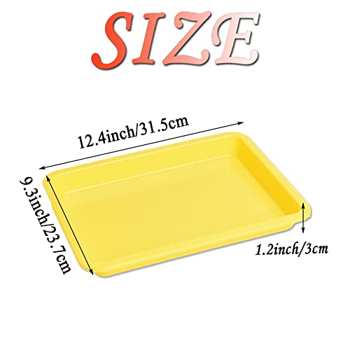 10 Pcs Plastic Art Trays,Multicolor Activity Tray Organizer Serving Tray for Crafts,DIY Projects,Painting,Beads,Organizing Supply - color: Multicolor