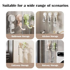 No-Drill Wall Mounted Suction Cup Broom, Mop, and organizer. Traceless suction that won't damage walls. Installs and removes in seconds. (B-Green) - color: Green