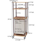 Household Essentials Laundry Hamper Storage Cart, Ashwood - style: Single Center